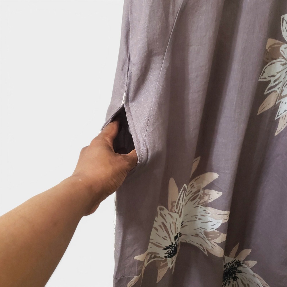 Coldwater Creek Linen Sleeveless Maxi Dress Sunflower Brown Womens Sz 12 - Picture 3 of 10